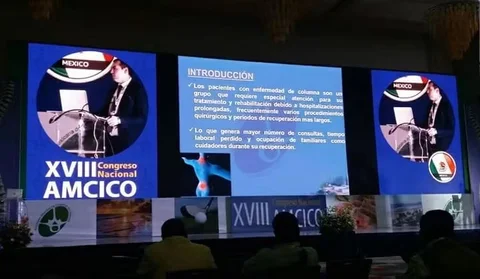 Pantalla de presentación del trabajo premiado en el XVIII Congreso AMCICO
